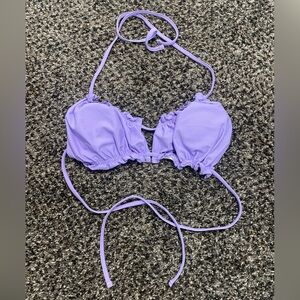 Lavender Ruffle Bikini Top